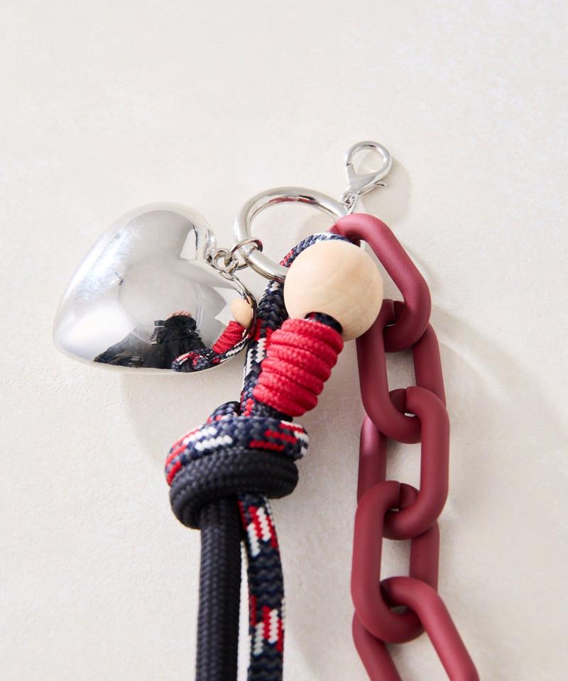 再追加!《インフルエンサーuchida企画/動画あり》ハート付きロープストラップ/バッグチャーム