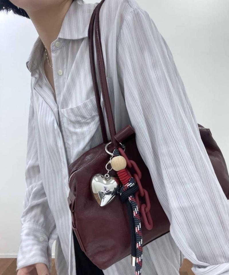 再追加!《インフルエンサーuchida企画/動画あり》ハート付きロープストラップ/バッグチャーム