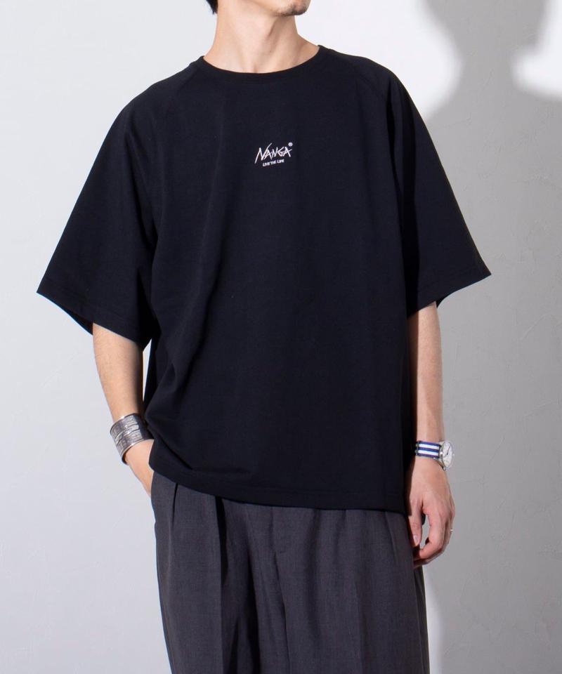 【NANGA×GLOSTER】別注ボックスロゴ バックプリント ラグランTシャツ