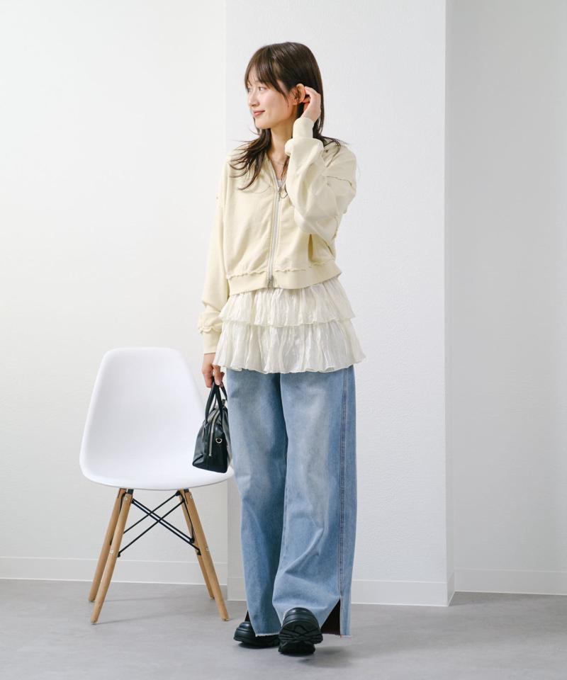 ワッシャーティアードミニスカート