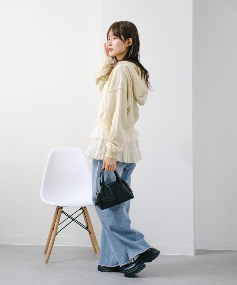 ワッシャーティアードミニスカート