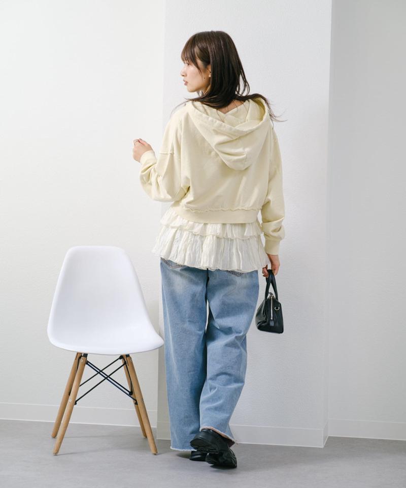 ワッシャーティアードミニスカート