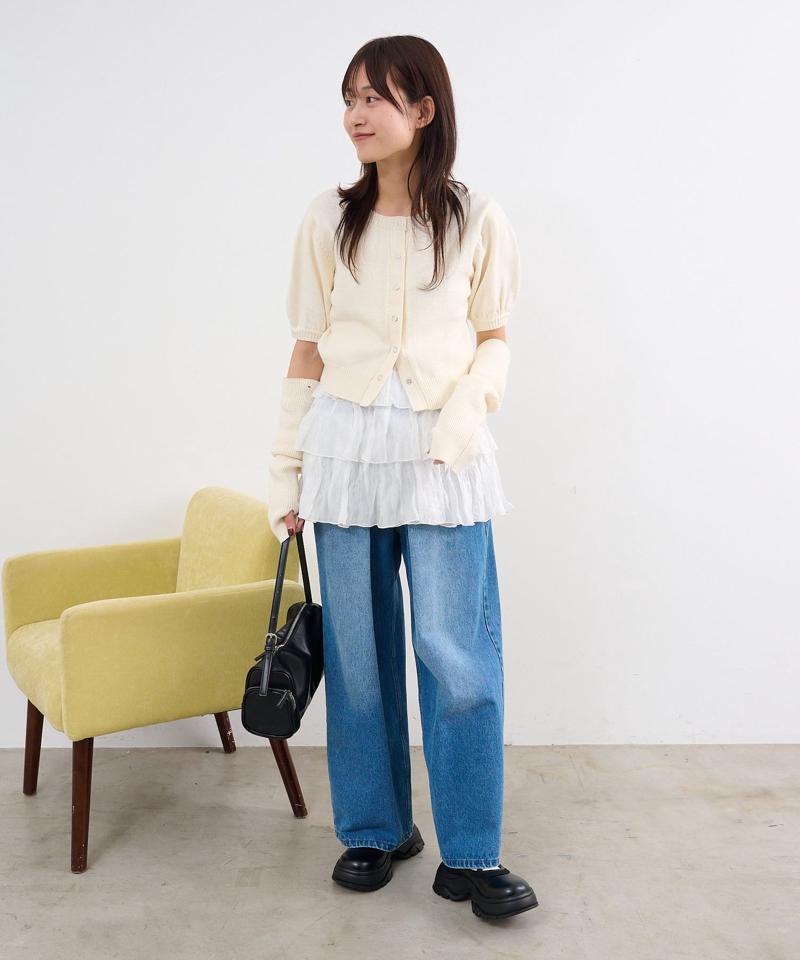 ワッシャーティアードミニスカート