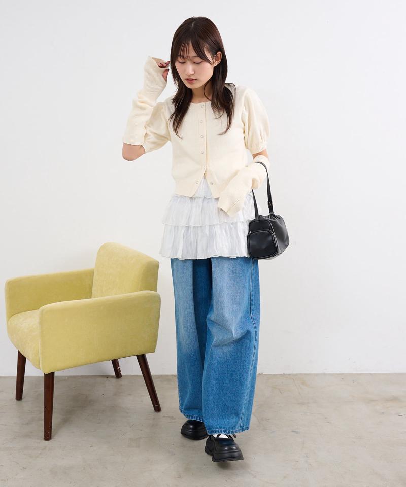 ワッシャーティアードミニスカート
