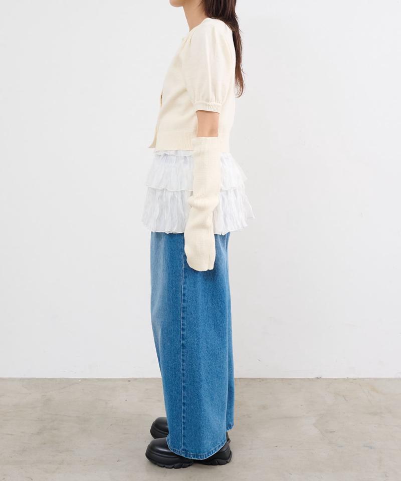 ワッシャーティアードミニスカート