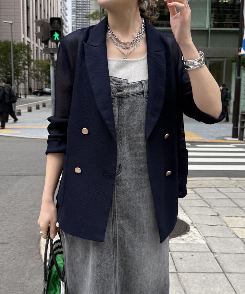 【完売カラー再追加!/体型カバー】裾フリンジデニムジャンスカ