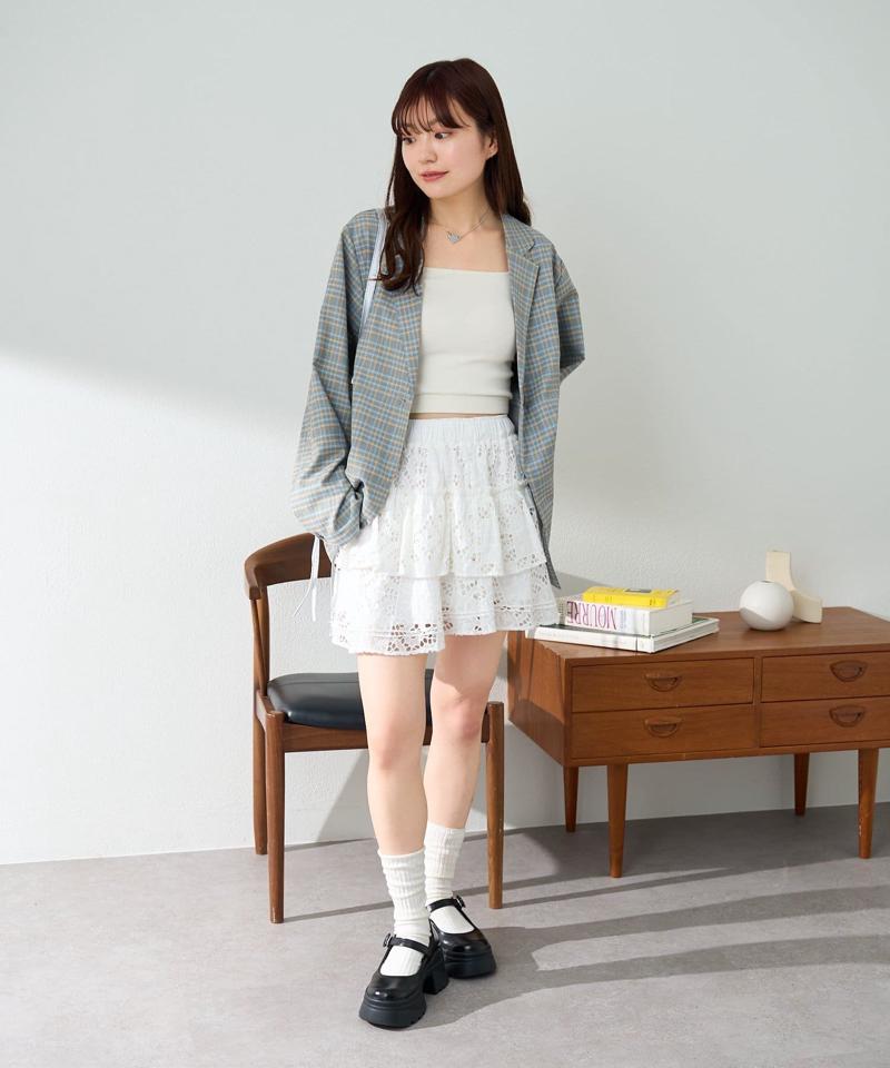 【新色追加/カラバリ豊富】カップ付きクロップドブラキャミ