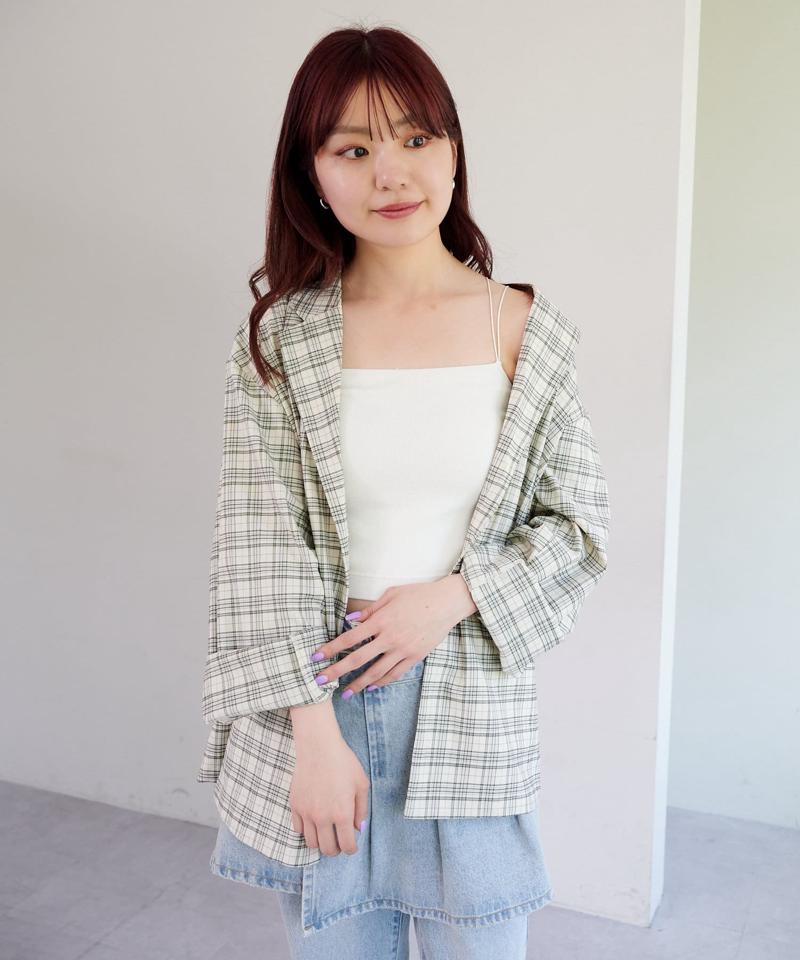 【新色追加/カラバリ豊富】カップ付きクロップドブラキャミ
