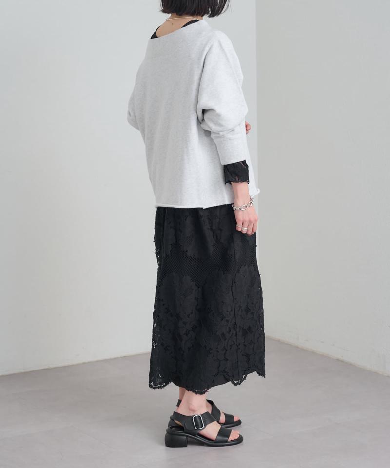 【オケージョンスタイルにも活躍◎】メッシュレーススカラップワンピース