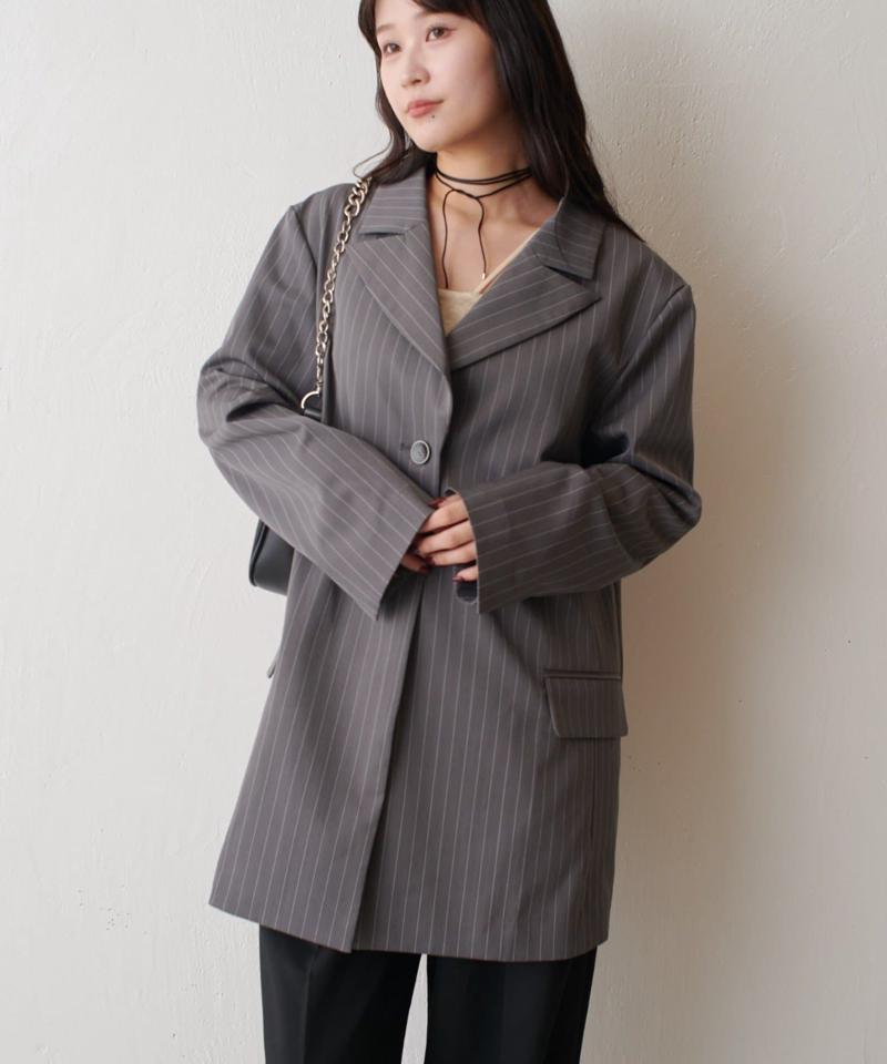 2WAYロングストライプジャケット