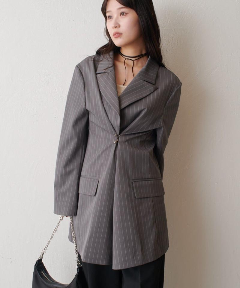 2WAYロングストライプジャケット