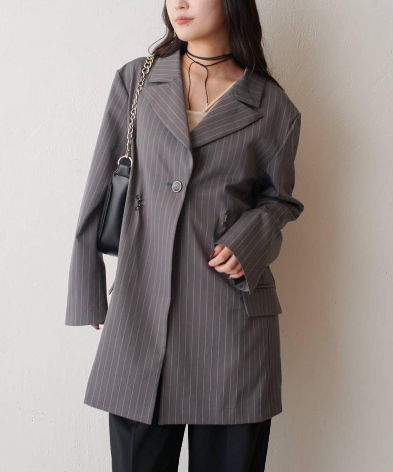 2WAYロングストライプジャケット