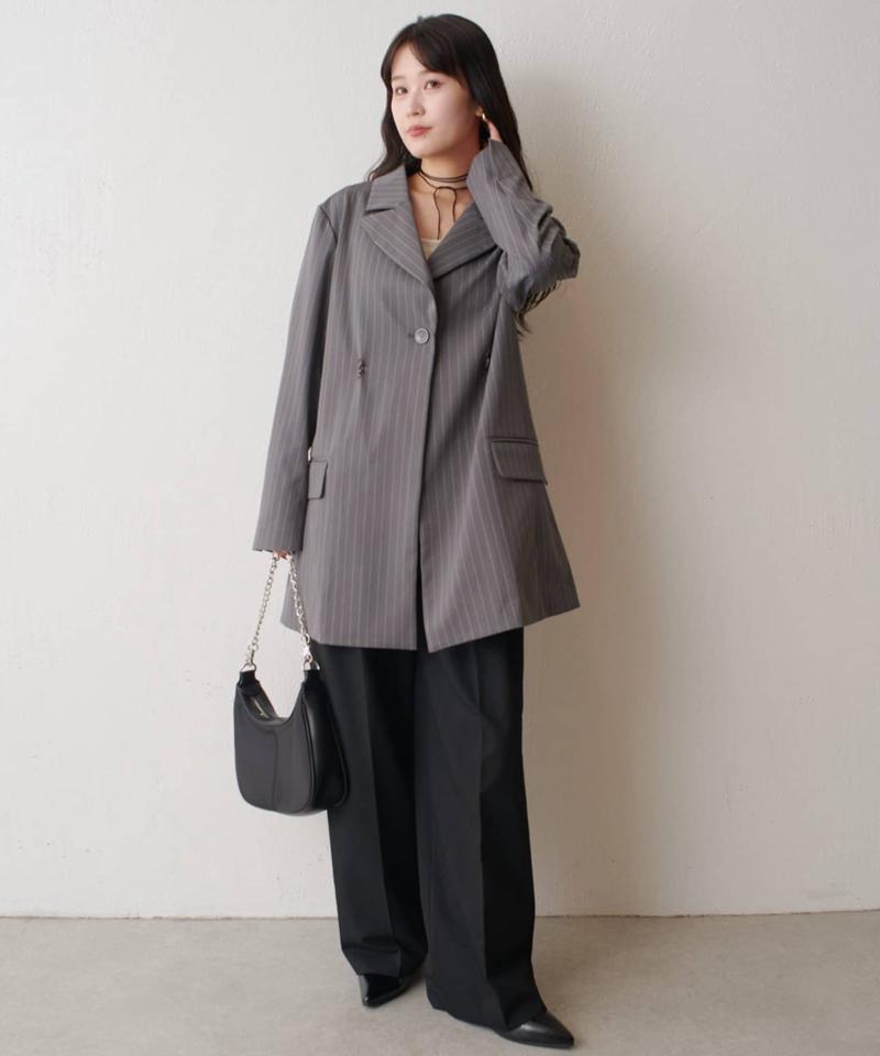 2WAYロングストライプジャケット
