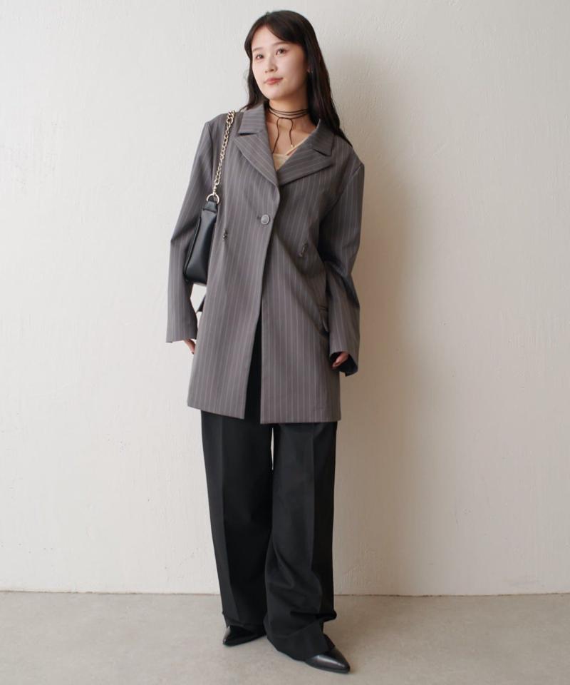 2WAYロングストライプジャケット