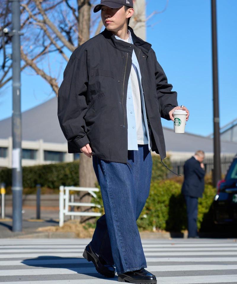 【ユニセックス】ビックシルエットワッシャーコットンブロードシャツ