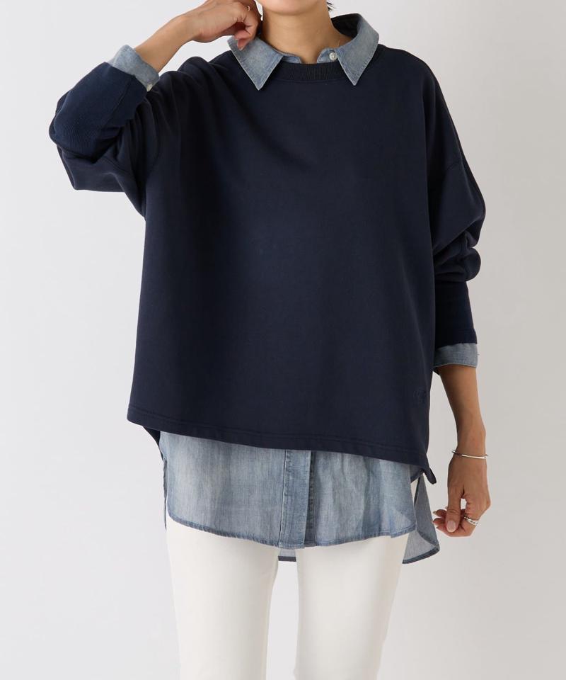 シフォンデニムシャツ