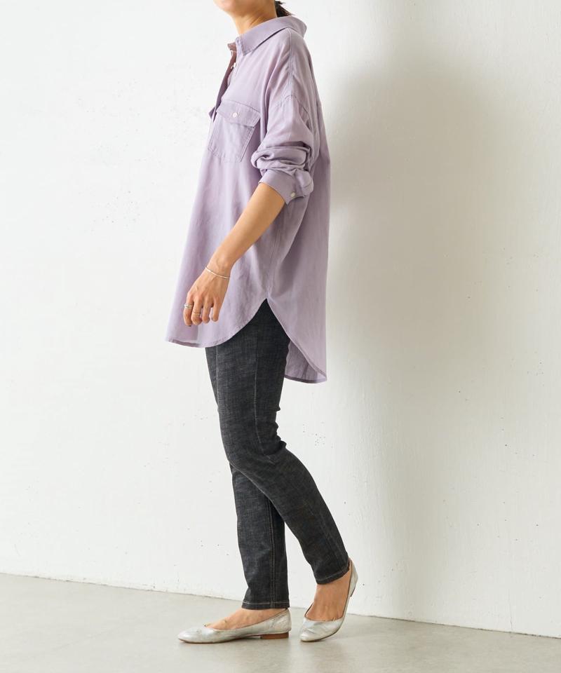 シフォンデニムシャツ