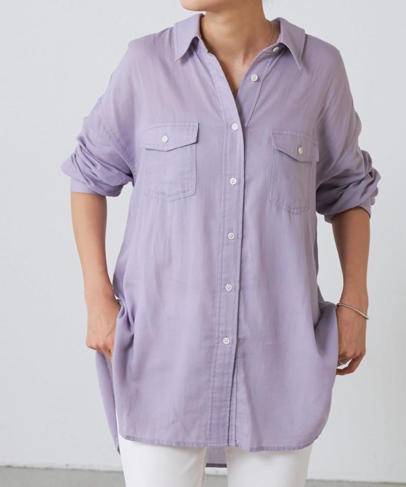 シフォンデニムシャツ