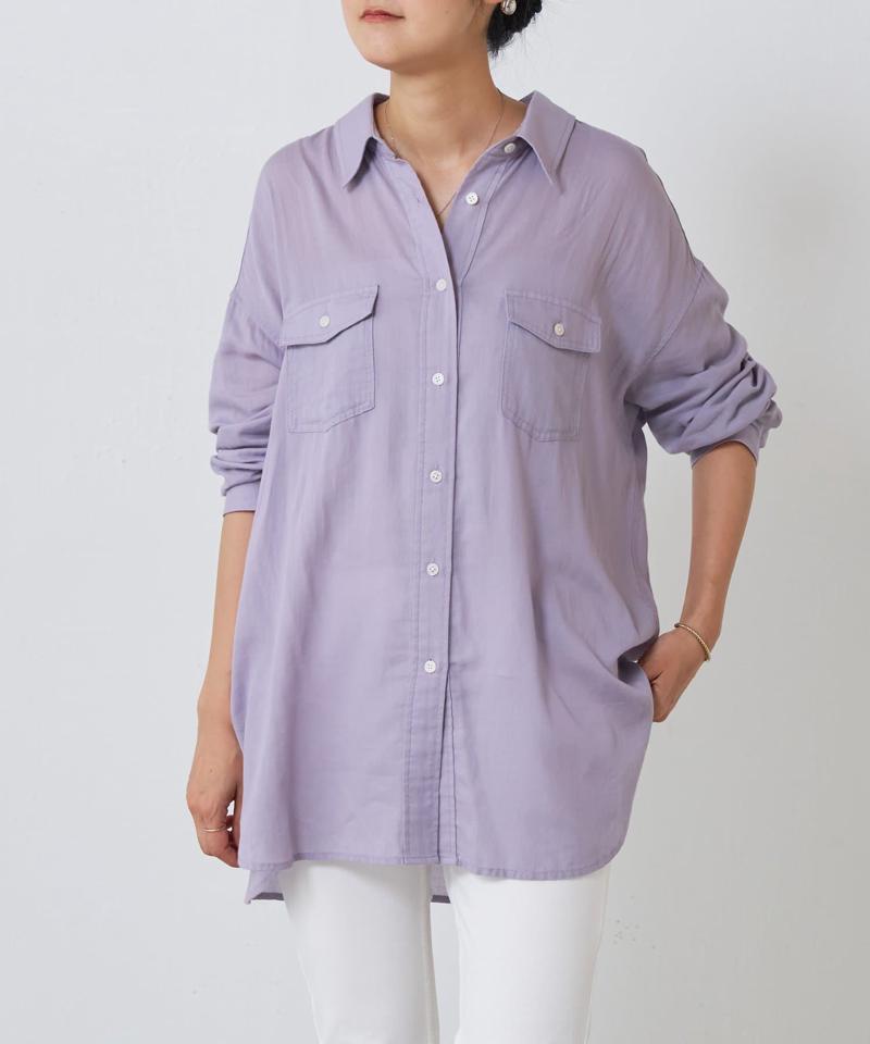 シフォンデニムシャツ