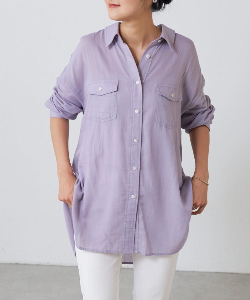 シフォンデニムシャツ