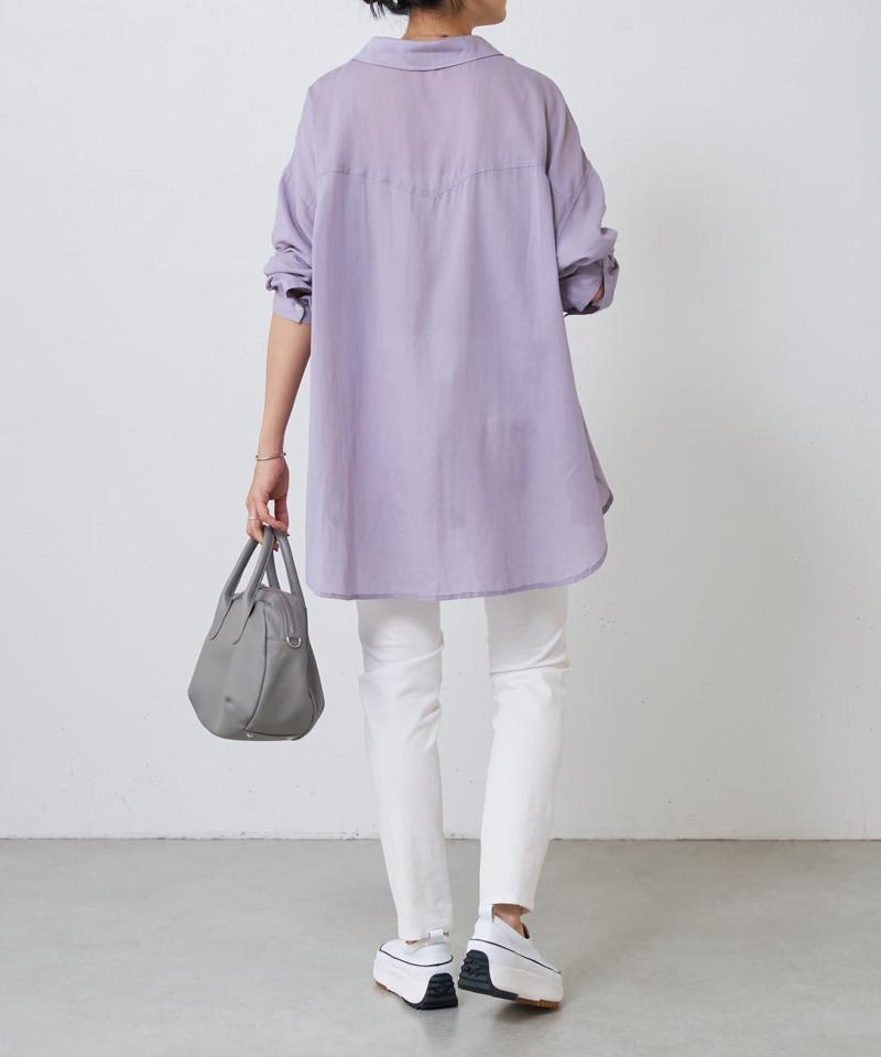 シフォンデニムシャツ