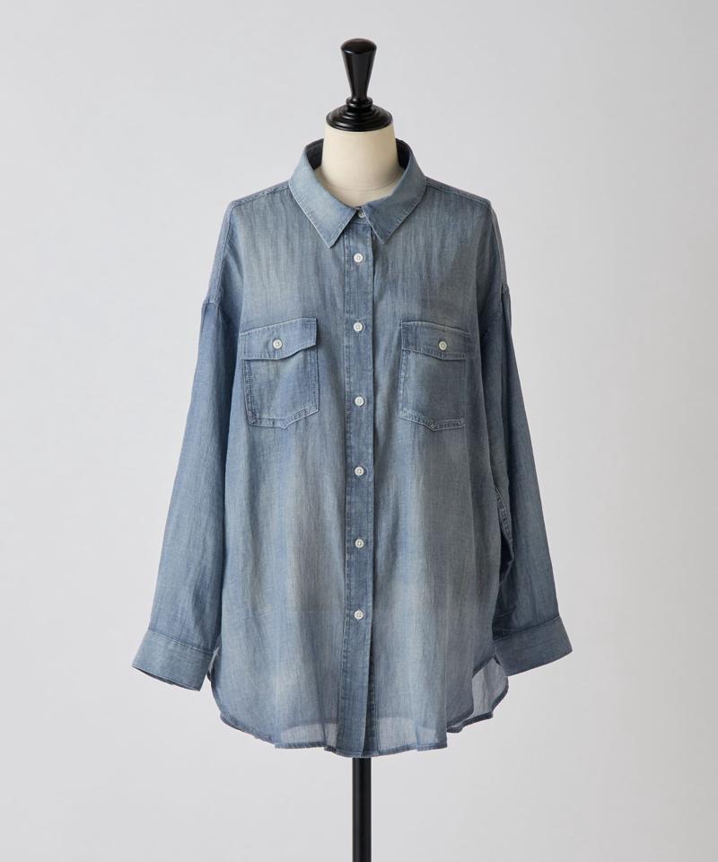 シフォンデニムシャツ
