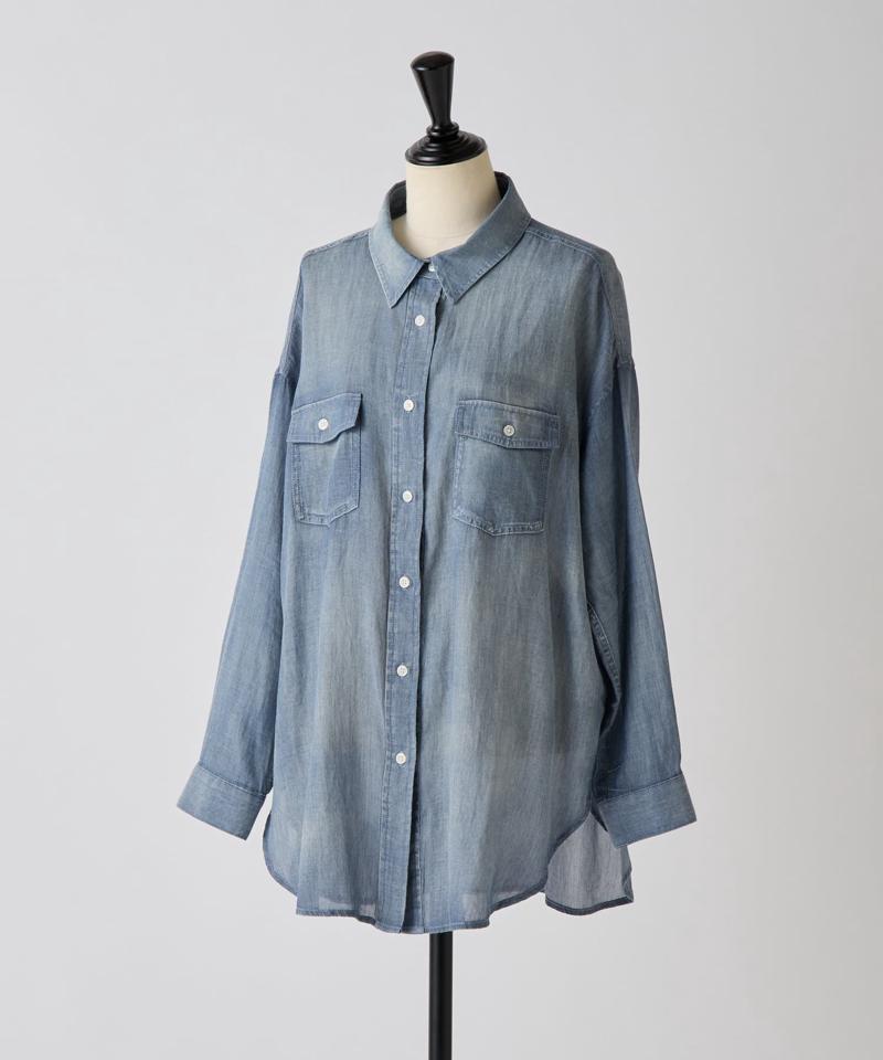 シフォンデニムシャツ