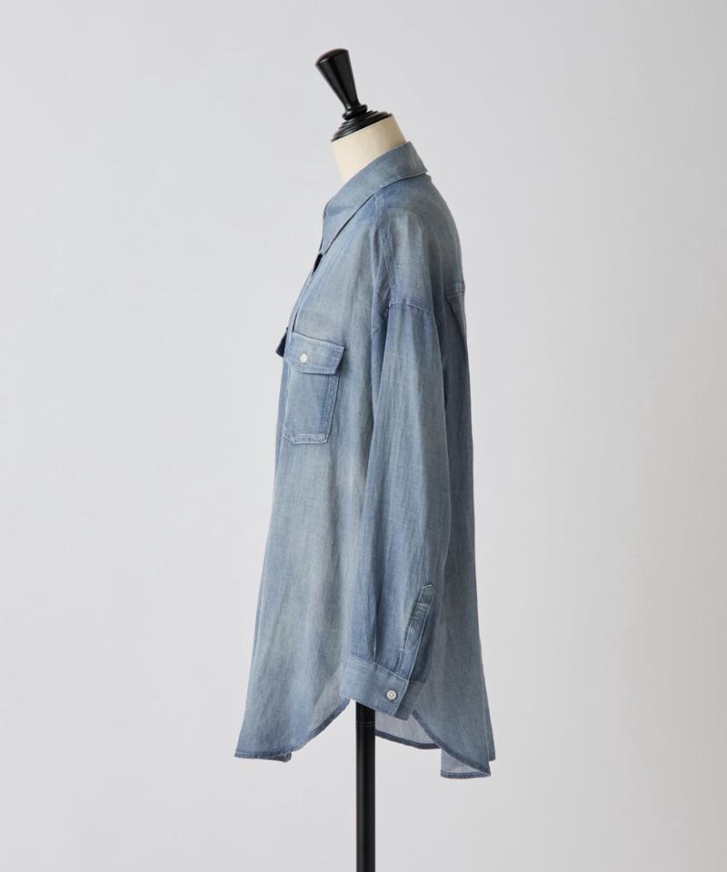 シフォンデニムシャツ