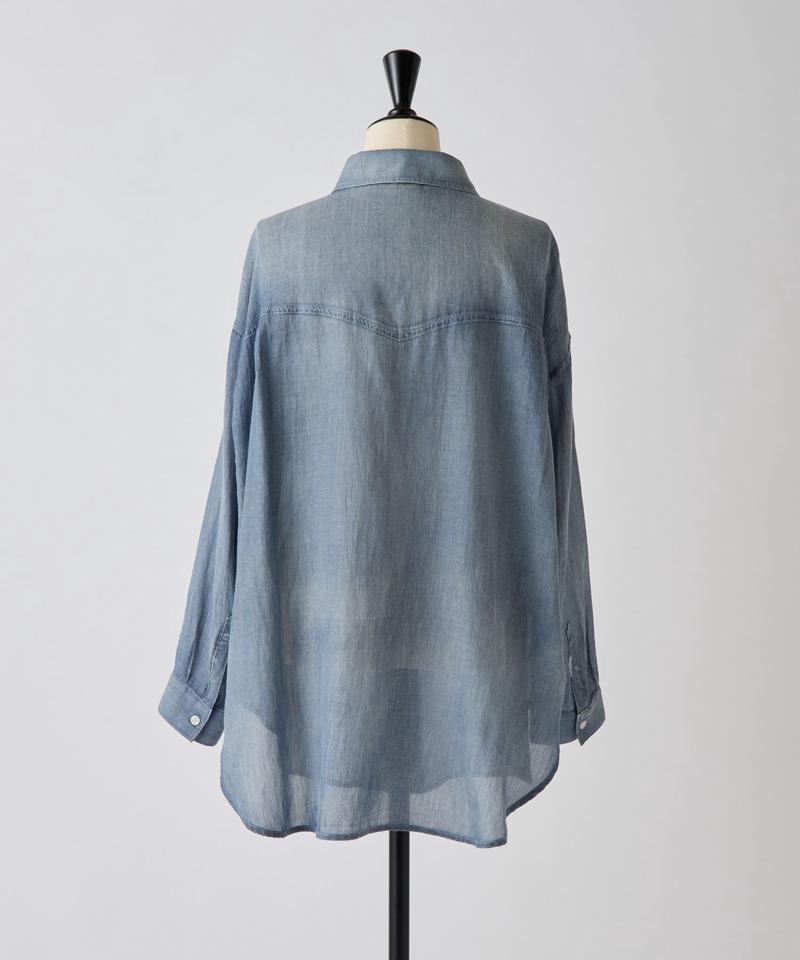 シフォンデニムシャツ