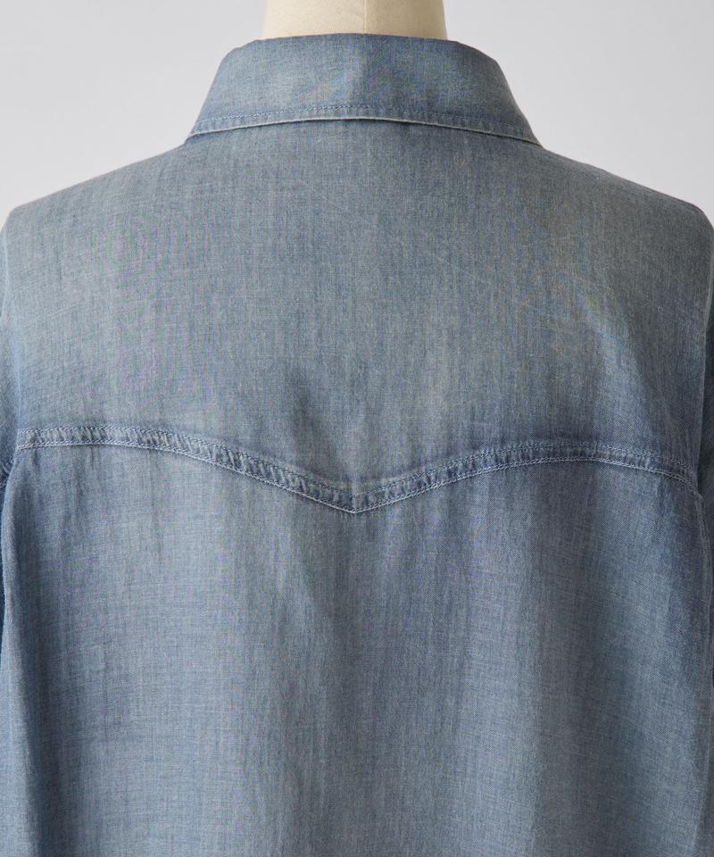シフォンデニムシャツ