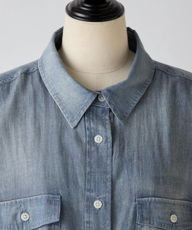 シフォンデニムシャツ