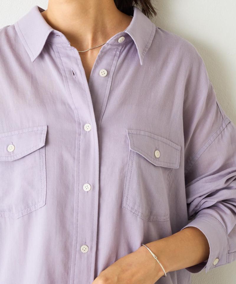 シフォンデニムシャツ