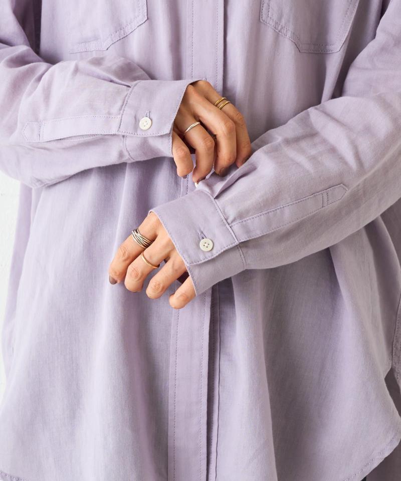 シフォンデニムシャツ