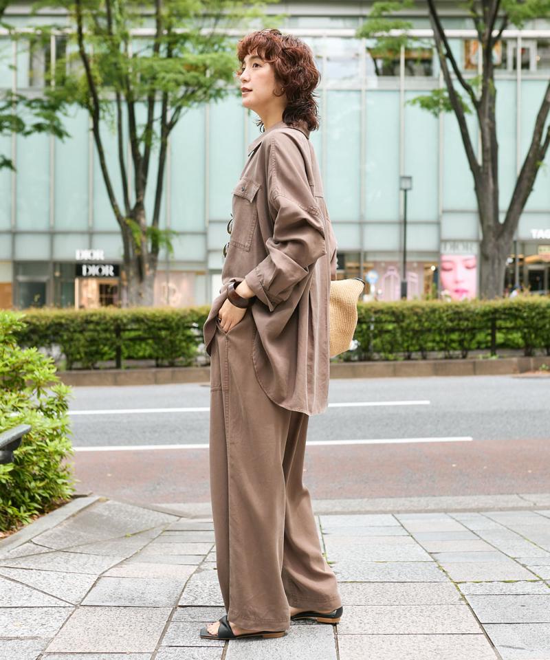 【セットアップ可能】ガーメントダイワイドパンツ