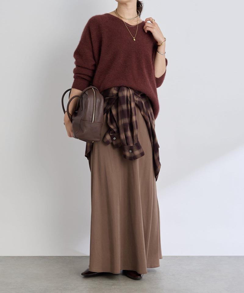 【セットアップ可】ガーメントダイバイヤススカート