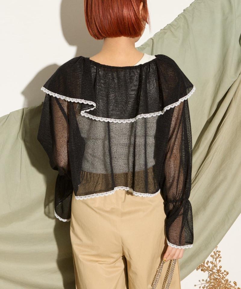 【HELLO.SANFRANCISCO】メッシュレースボレロブラウス