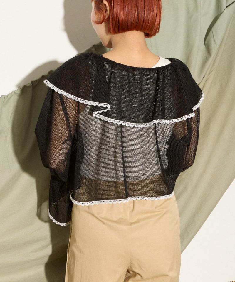 【HELLO.SANFRANCISCO】メッシュレースボレロブラウス