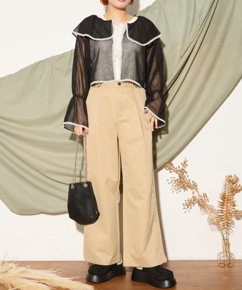 【HELLO.SANFRANCISCO】メッシュレースボレロブラウス