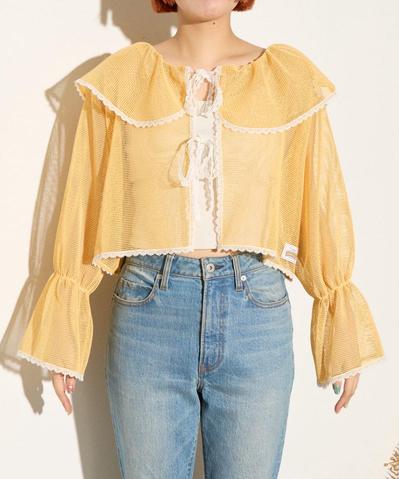 【HELLO.SANFRANCISCO】メッシュレースボレロブラウス