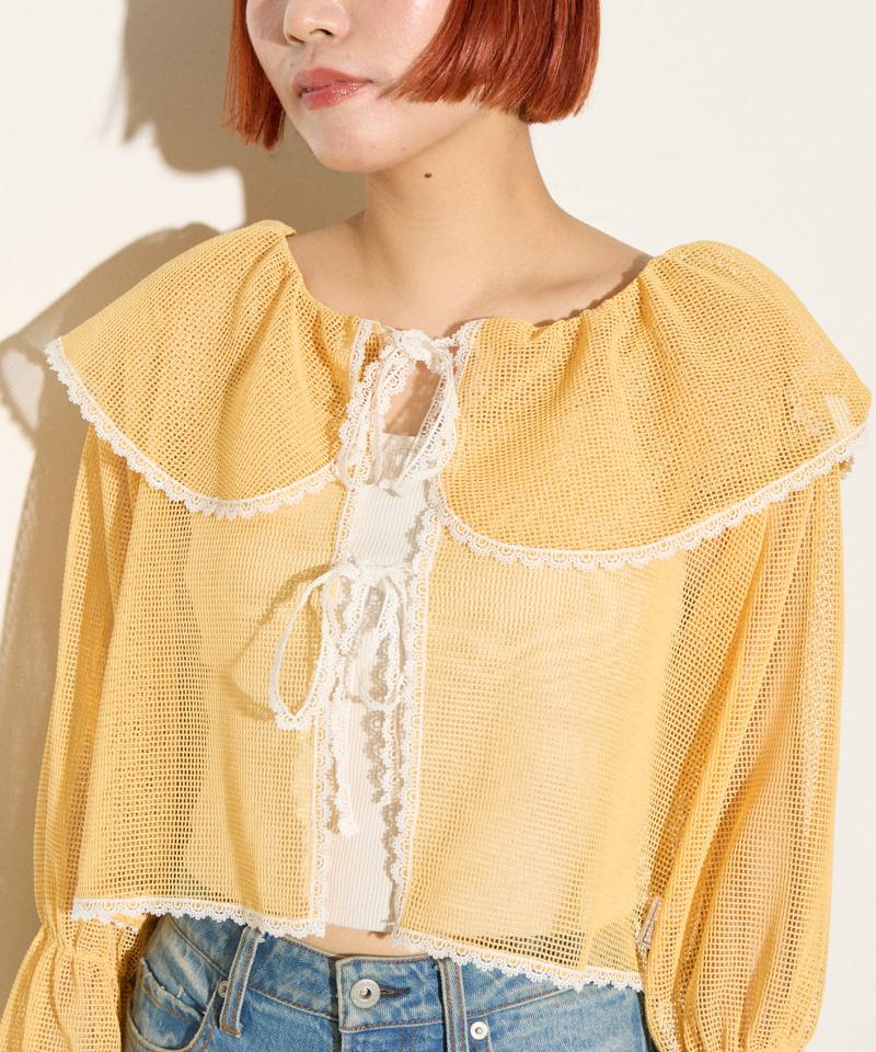 【HELLO.SANFRANCISCO】メッシュレースボレロブラウス