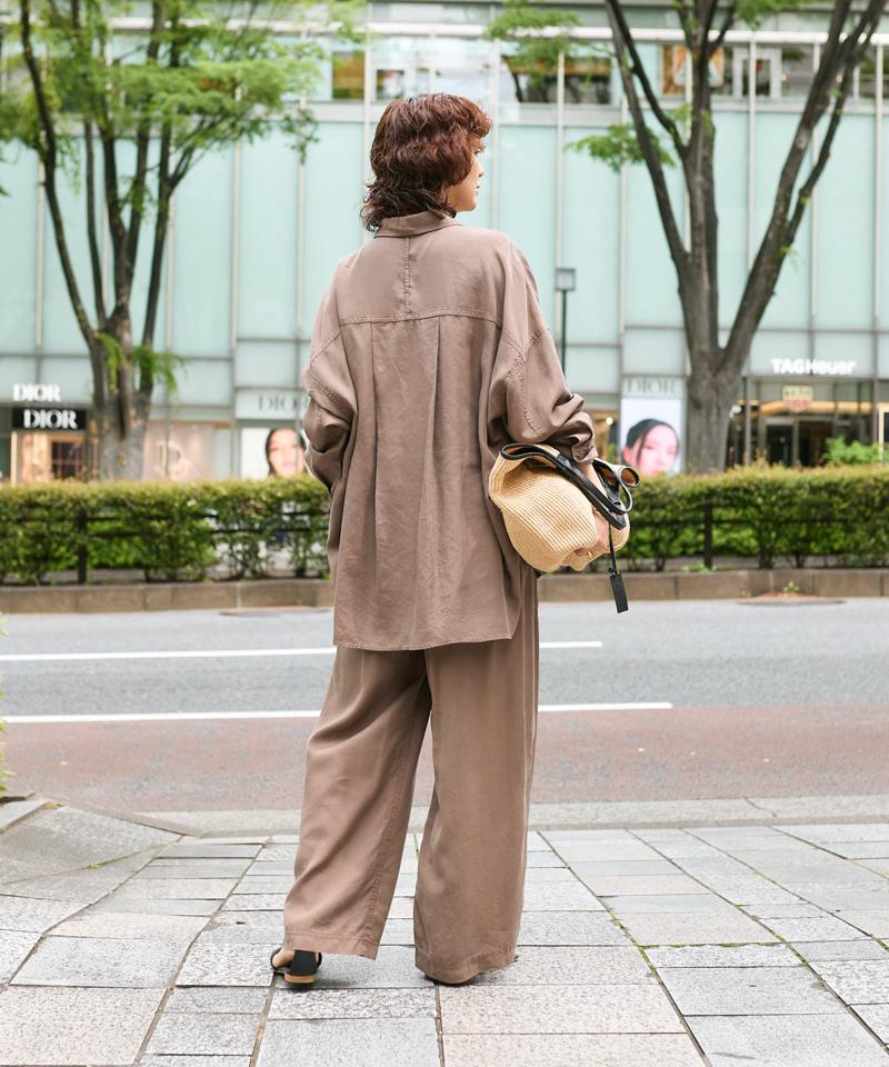 【セットアップ可】ガーメントダイワイドシャツ