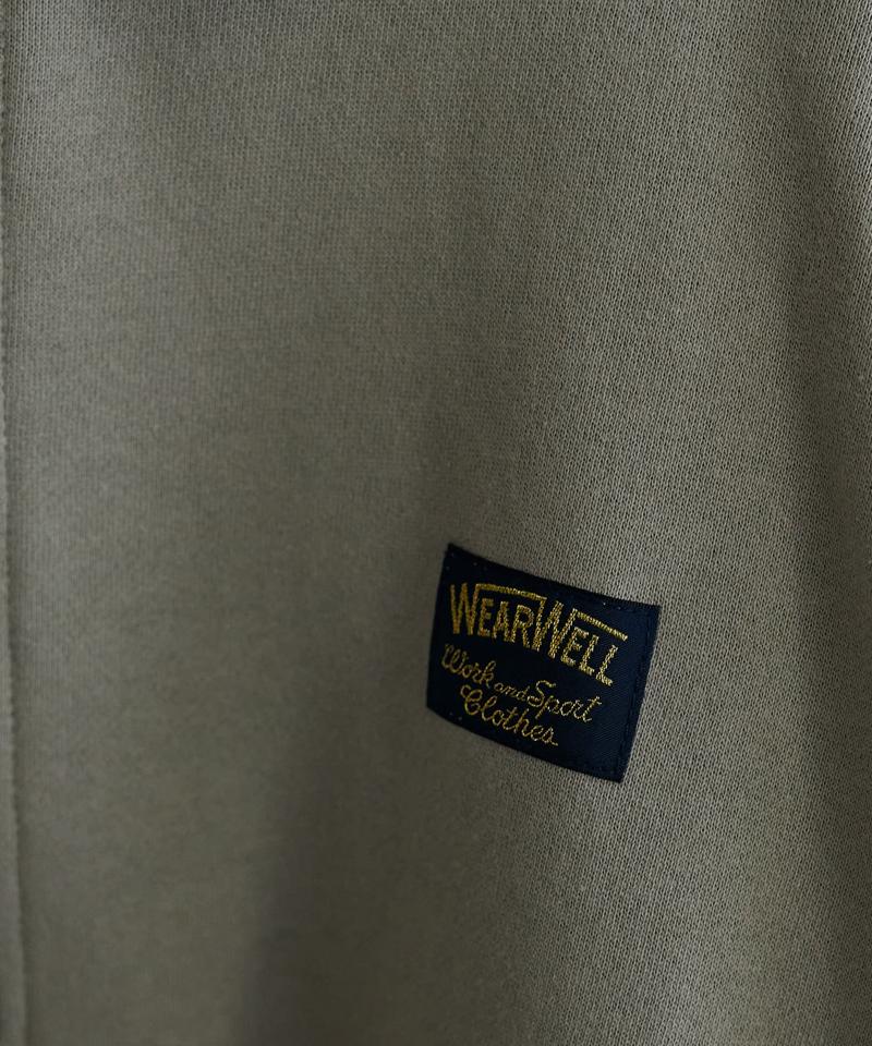 【ユニセックス】WEARWELL衿PUハーフジップスウェット