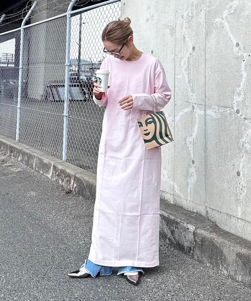 【PON企画】クルーネックロングカットワンピース