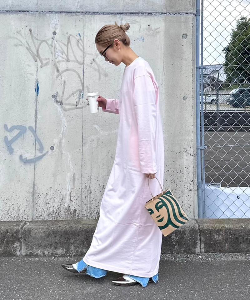 【PON企画】クルーネックロングカットワンピース