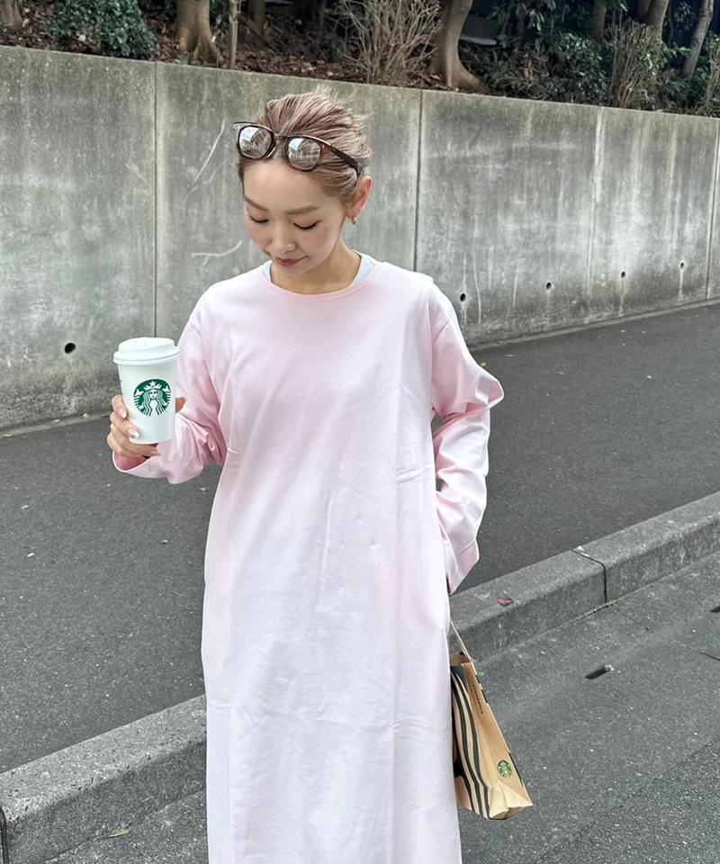 【PON企画】クルーネックロングカットワンピース