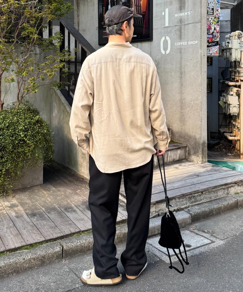 【K-PAPA企画】リネンレーヨンレギュラーカラーシャツ