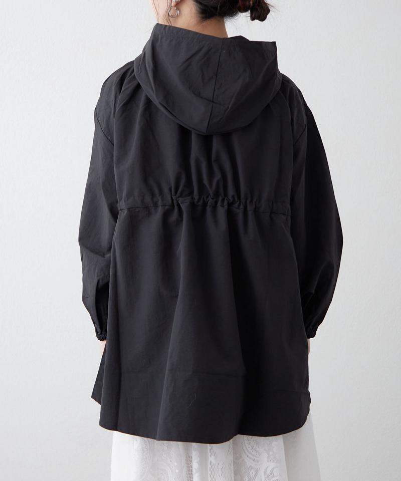 【体型カバー叶う】軽い着心地ドロストフード付ブルゾン