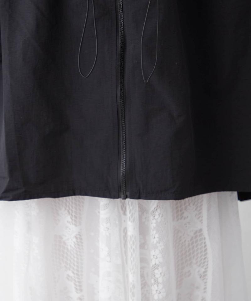 【体型カバー叶う】軽い着心地ドロストフード付ブルゾン