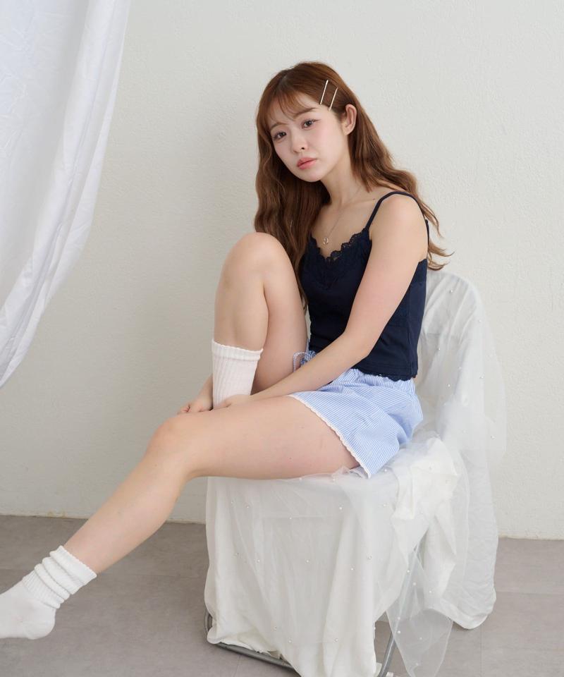 【着回し力抜群な万能アイテム/サイズ展開あり】パット付レースキャミ