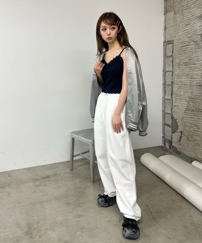 【着回し力抜群な万能アイテム/サイズ展開あり】パット付レースキャミ